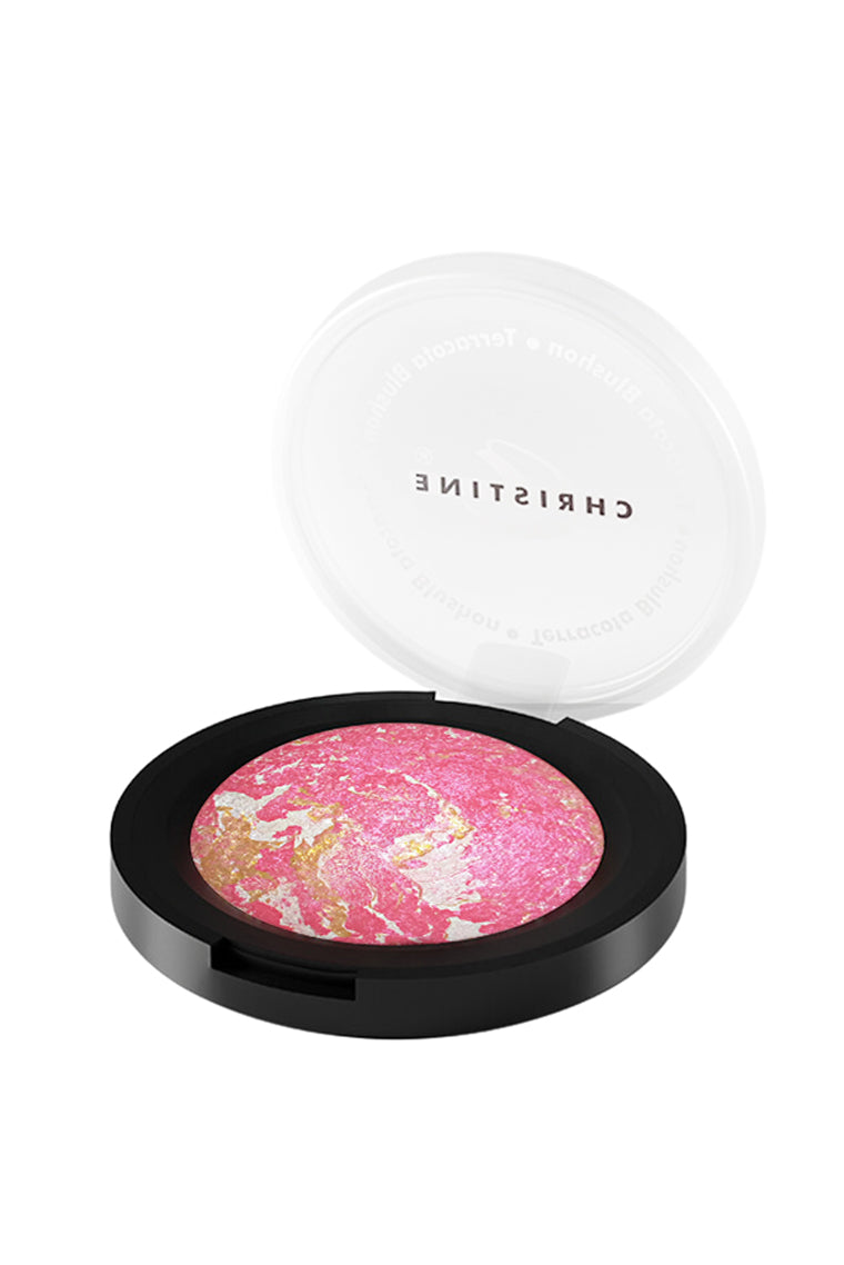 Terracotta blush on