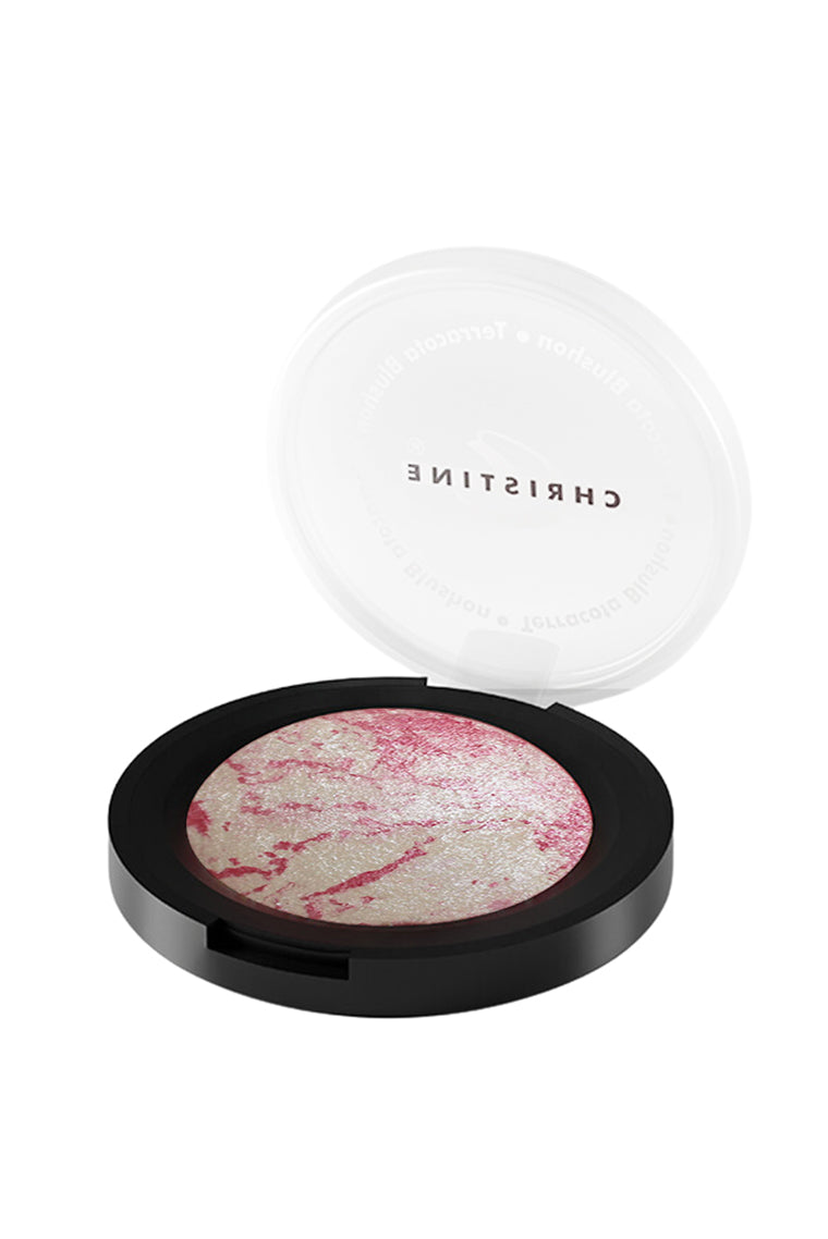 Terracotta blush on